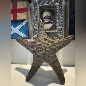Vintage Solid Brass Starfish 10”‎ Nautical Beach Coastal Home Décor